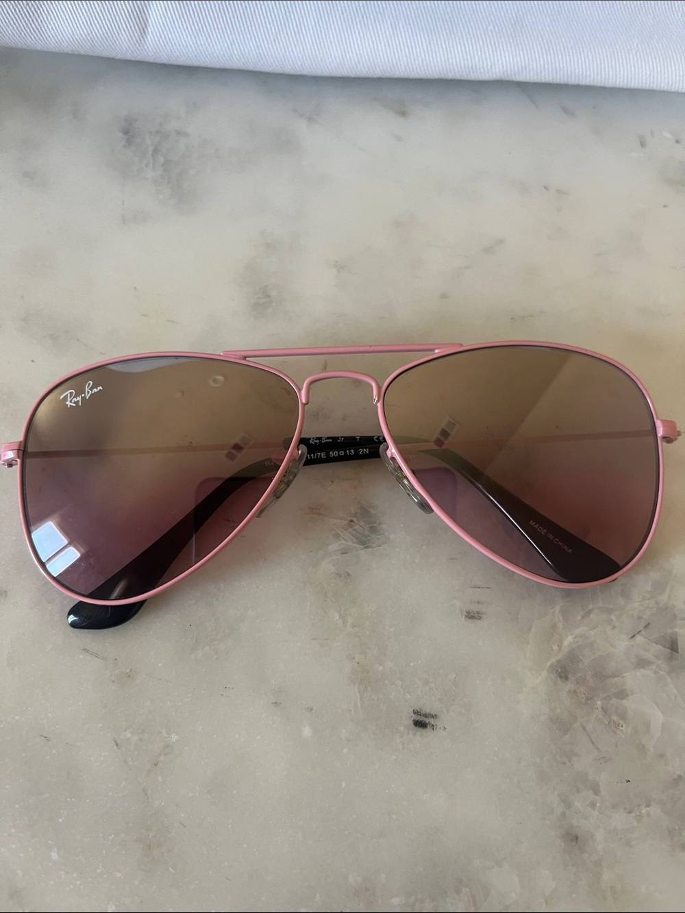 Ray-Ban kids Pink Frame pink Gradient Aviator Sunglasses